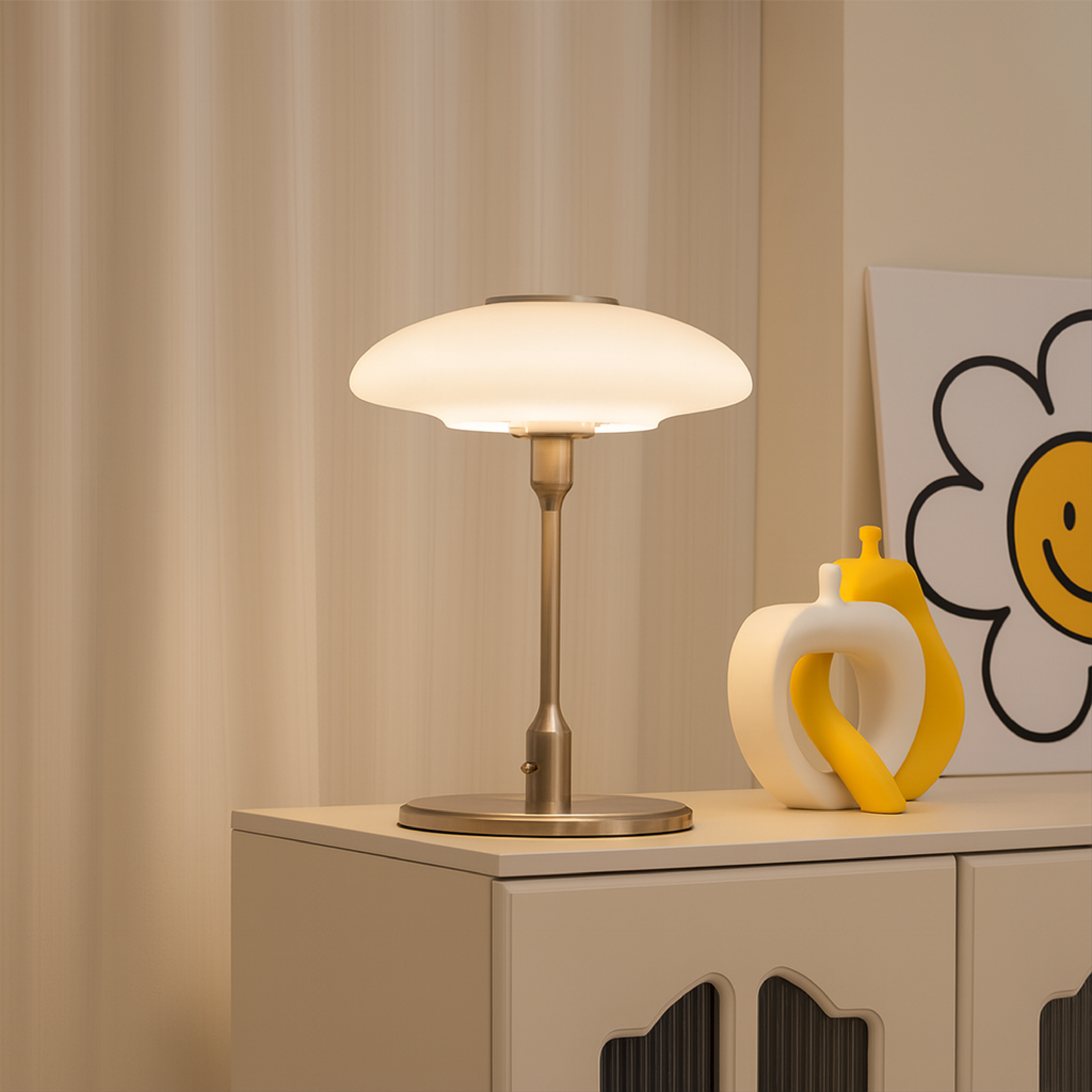 NordicGlow | Elegant Contemporary Scandinavian Table Lamp for Bedroom 2