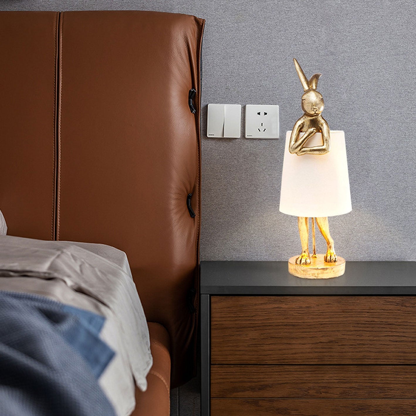 Nordic Collection | Table Lamp with Elegant Rabbit Design | Stylish Bedside Lighting for Home Decor 3