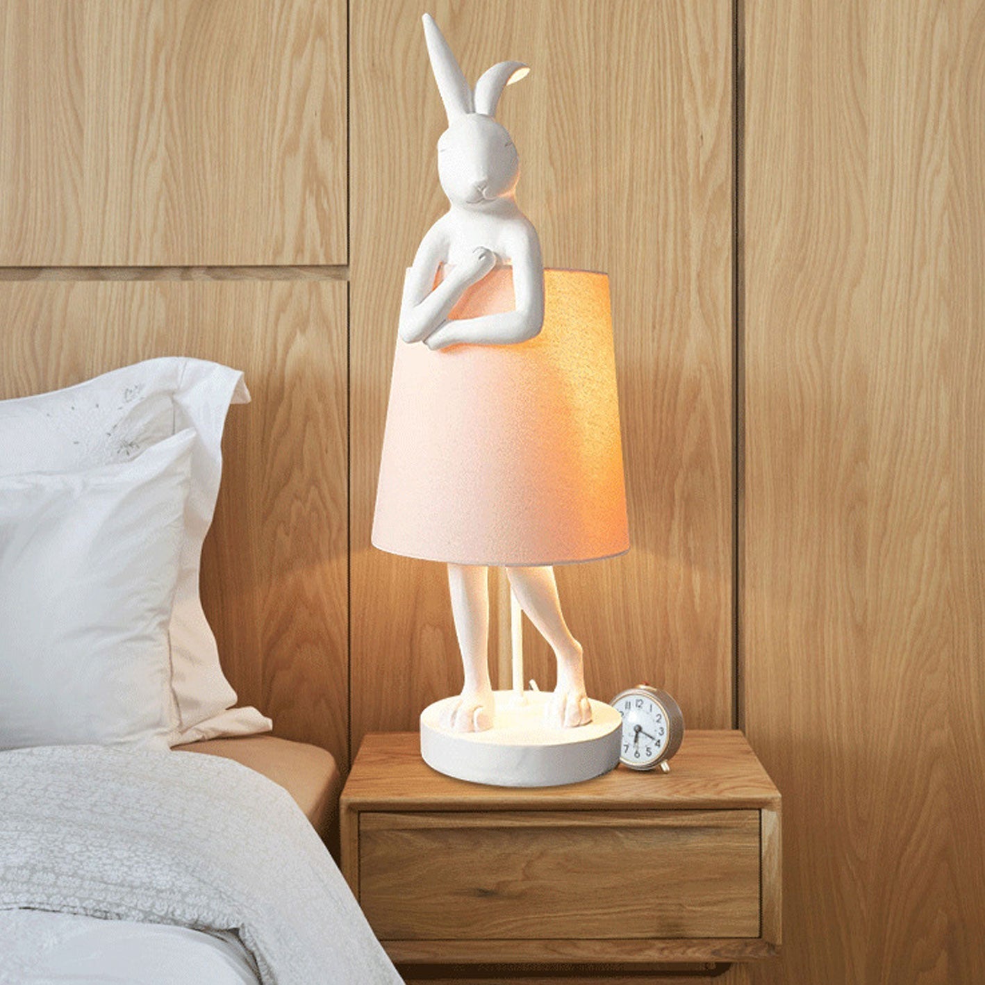 Nordic Collection | Table Lamp with Elegant Rabbit Design | Stylish Bedside Lighting for Home Decor 9
