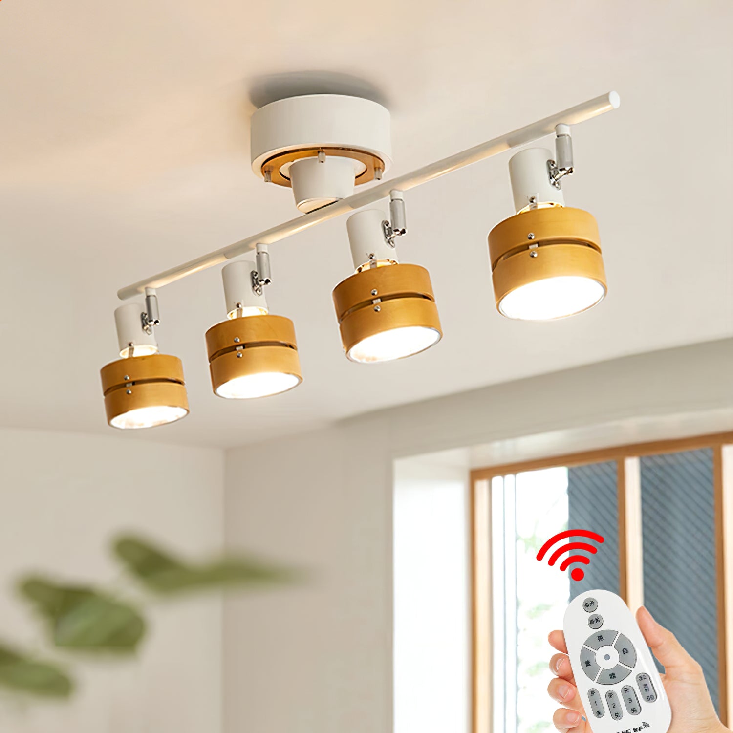 Freyza | Esorila Nordic Cylindrical 4-Light Ceiling Light – Nordic Bedroom Living Room