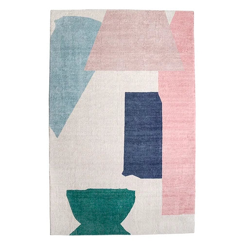 Nordic Style | Abstract Plush Carpet with Non-Slip Backing | Soft & Cozy Floor Mat for Living Room and Bedroom 18