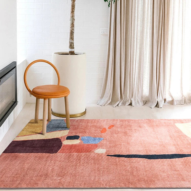 Nordic Style | Abstract Plush Carpet with Non-Slip Backing | Soft & Cozy Floor Mat for Living Room and Bedroom 2