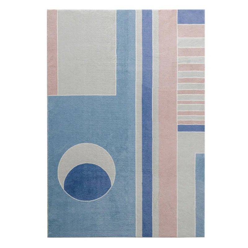 Nordic Style | Abstract Plush Carpet with Non-Slip Backing | Soft & Cozy Floor Mat for Living Room and Bedroom 8
