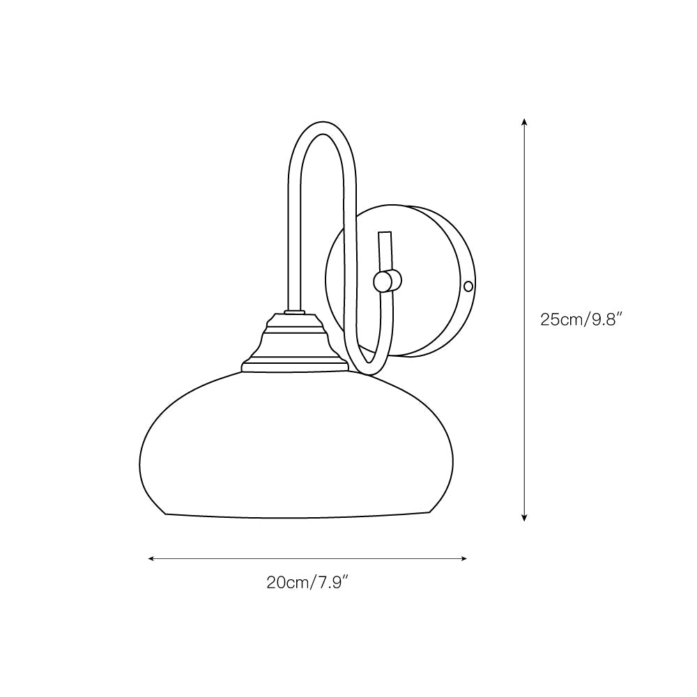 Freyza | Ophaan Glass Wall Glass Wall Light – Bedroom Hallway