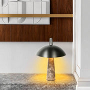 Novexis | Elegant Modern Marble and Steel Table Lamp for Bedroom 0