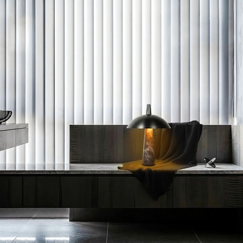 Novexis | Elegant Modern Marble and Steel Table Lamp for Bedroom 4