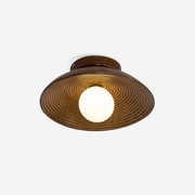Freyza | Plafonnier en bois Orvian – Lampe de plafond encastrée pour chambre, couloir et cuisine