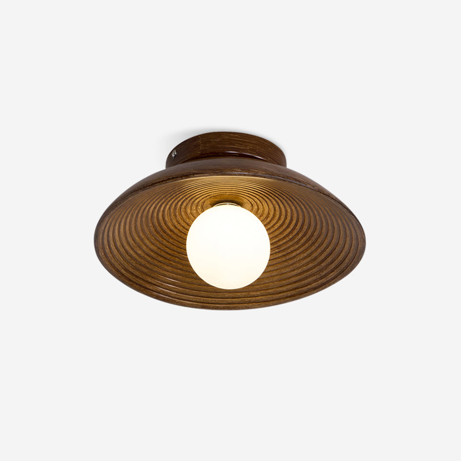 Freyza | Plafonnier en bois Orvian – Lampe de plafond encastrée pour chambre, couloir et cuisine