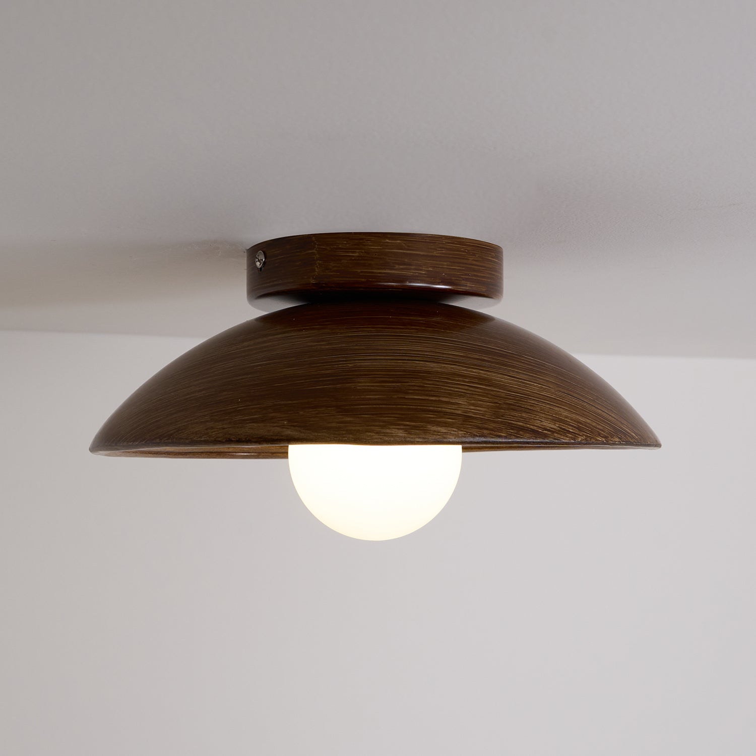 Freyza | Plafonnier en bois Orvian – Lampe de plafond encastrée pour chambre, couloir et cuisine