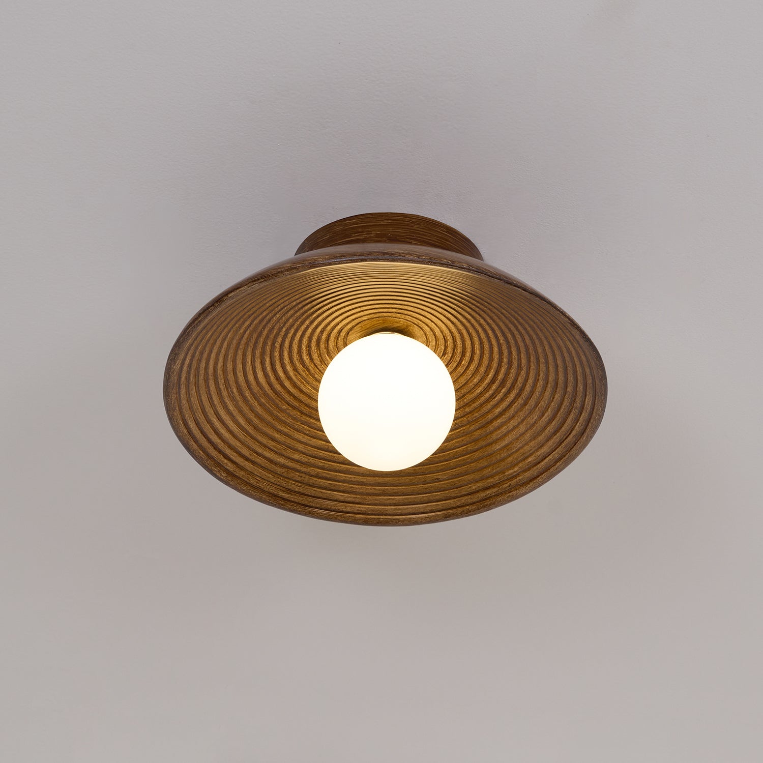 Freyza | Plafonnier en bois Orvian – Lampe de plafond encastrée pour chambre, couloir et cuisine