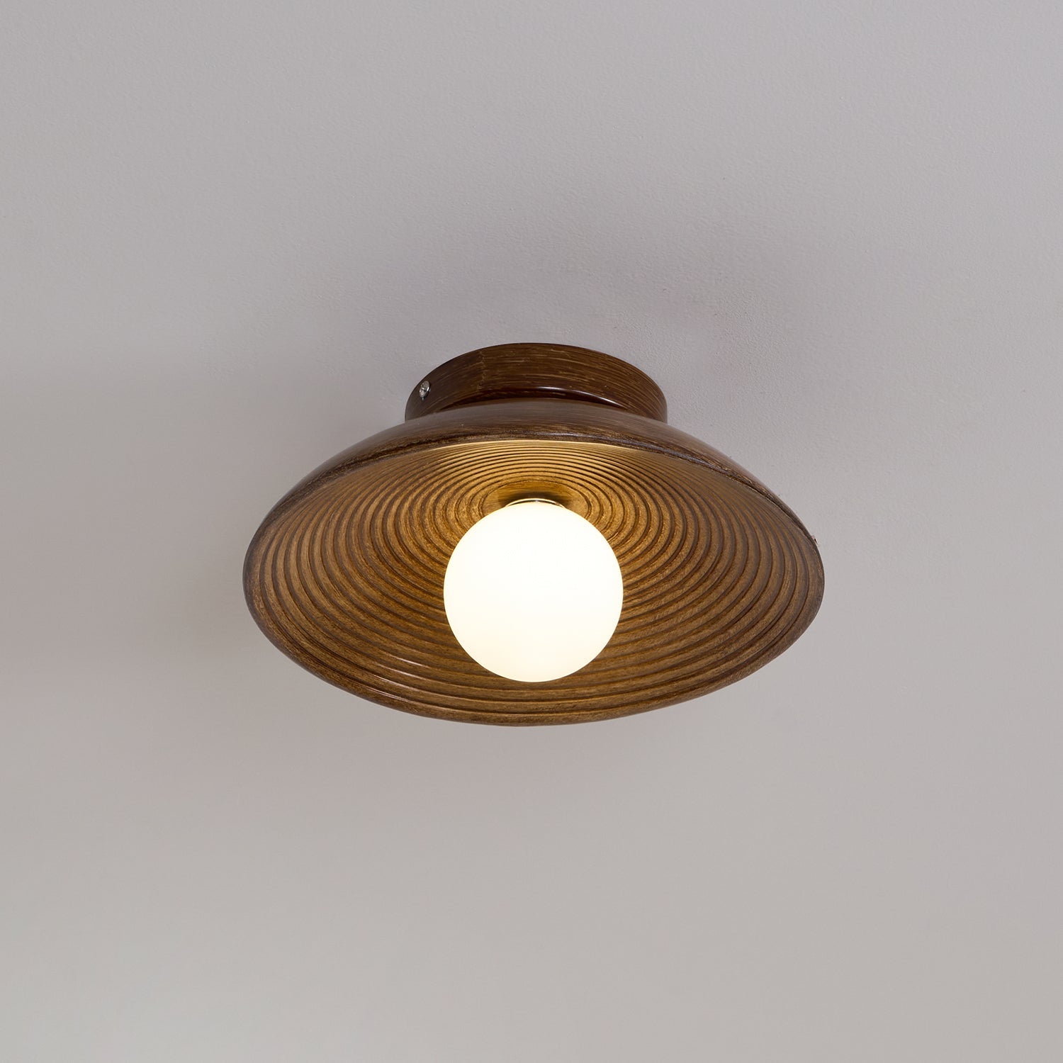 Freyza | Plafonnier en bois Orvian – Lampe de plafond encastrée pour chambre, couloir et cuisine