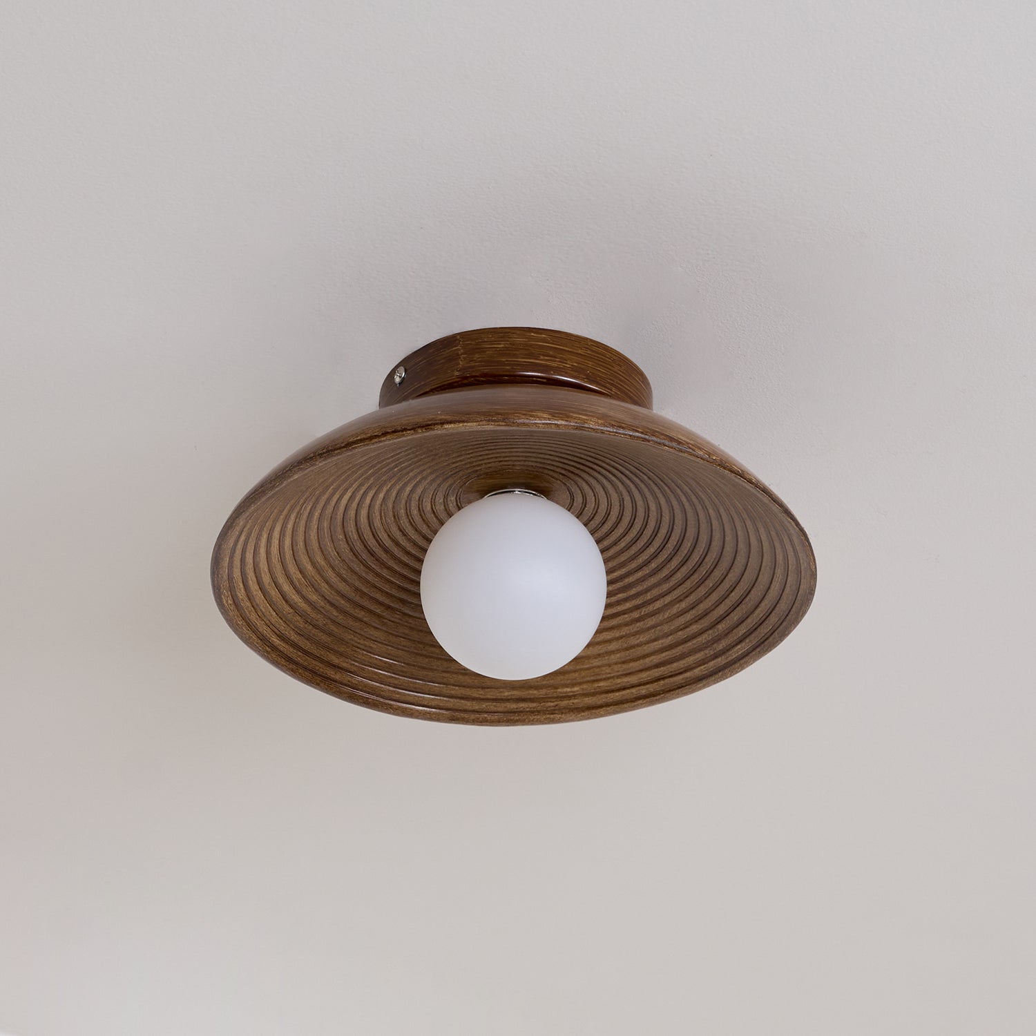 Freyza | Plafonnier en bois Orvian – Lampe de plafond encastrée pour chambre, couloir et cuisine