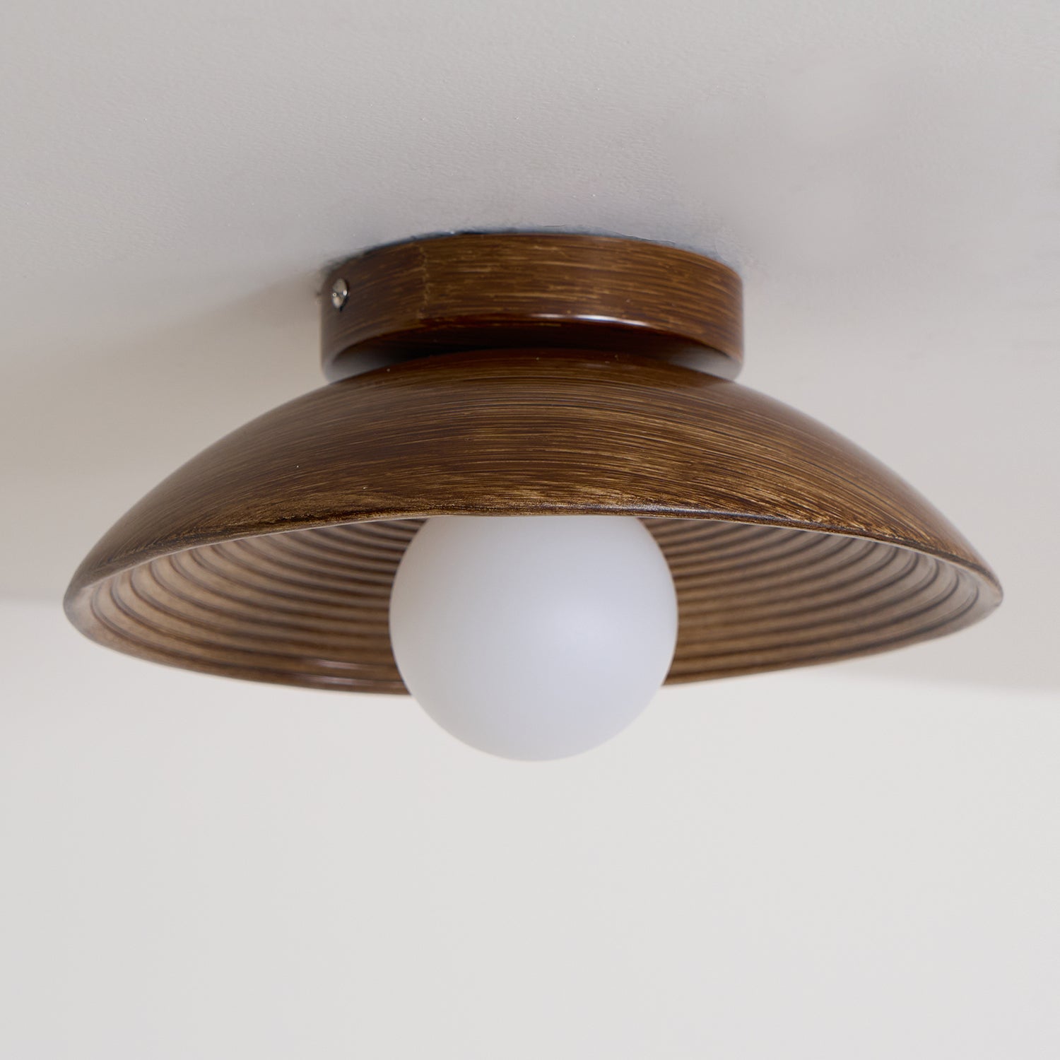 Freyza | Plafonnier en bois Orvian – Lampe de plafond encastrée pour chambre, couloir et cuisine