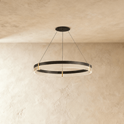 Freyza - Nudara | Modern Black Gold Chandelier Light with Adjustable Height