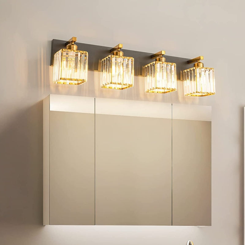 Freyza | Applique murale intérieure dorée en cristal – Chambre et salon vintage