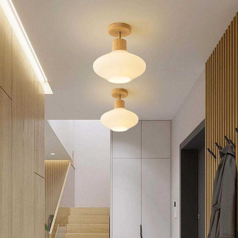 Freyza | Plafonnier en bois – Minimaliste pour chambre, couloir et cuisine