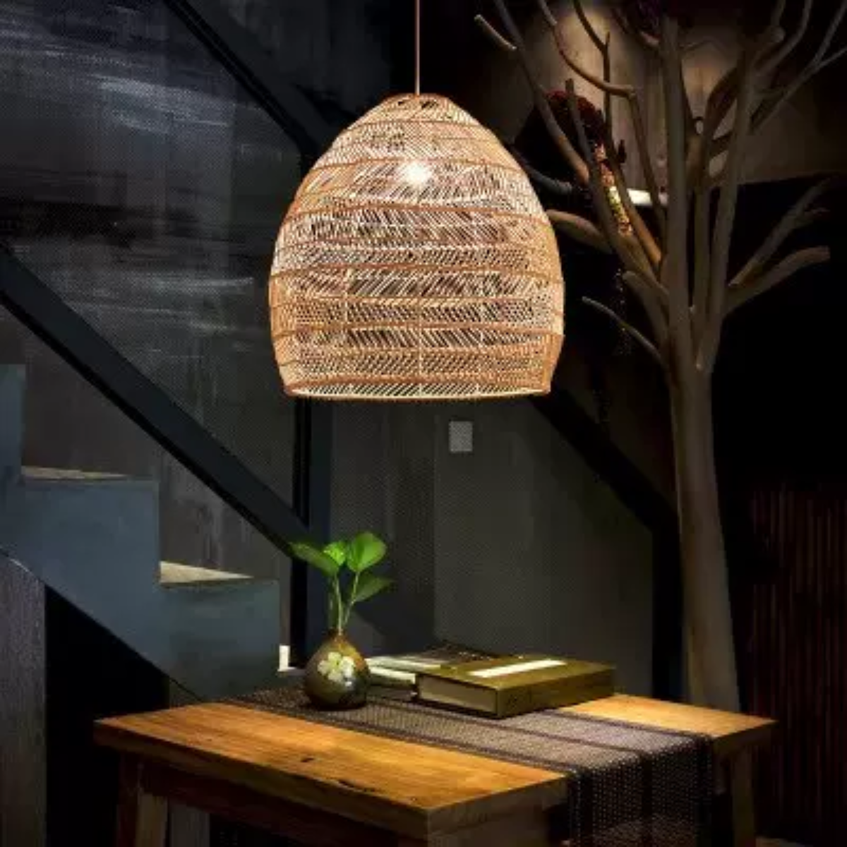 Freyza | Ritta Design Retro-Holzpendelleuchte – Retro-Küche und Esszimmer