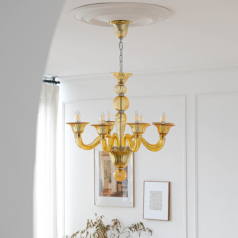 Freyza | Silva Retro Chandelier Glass Chandelier – Retro Dining Room Living Room