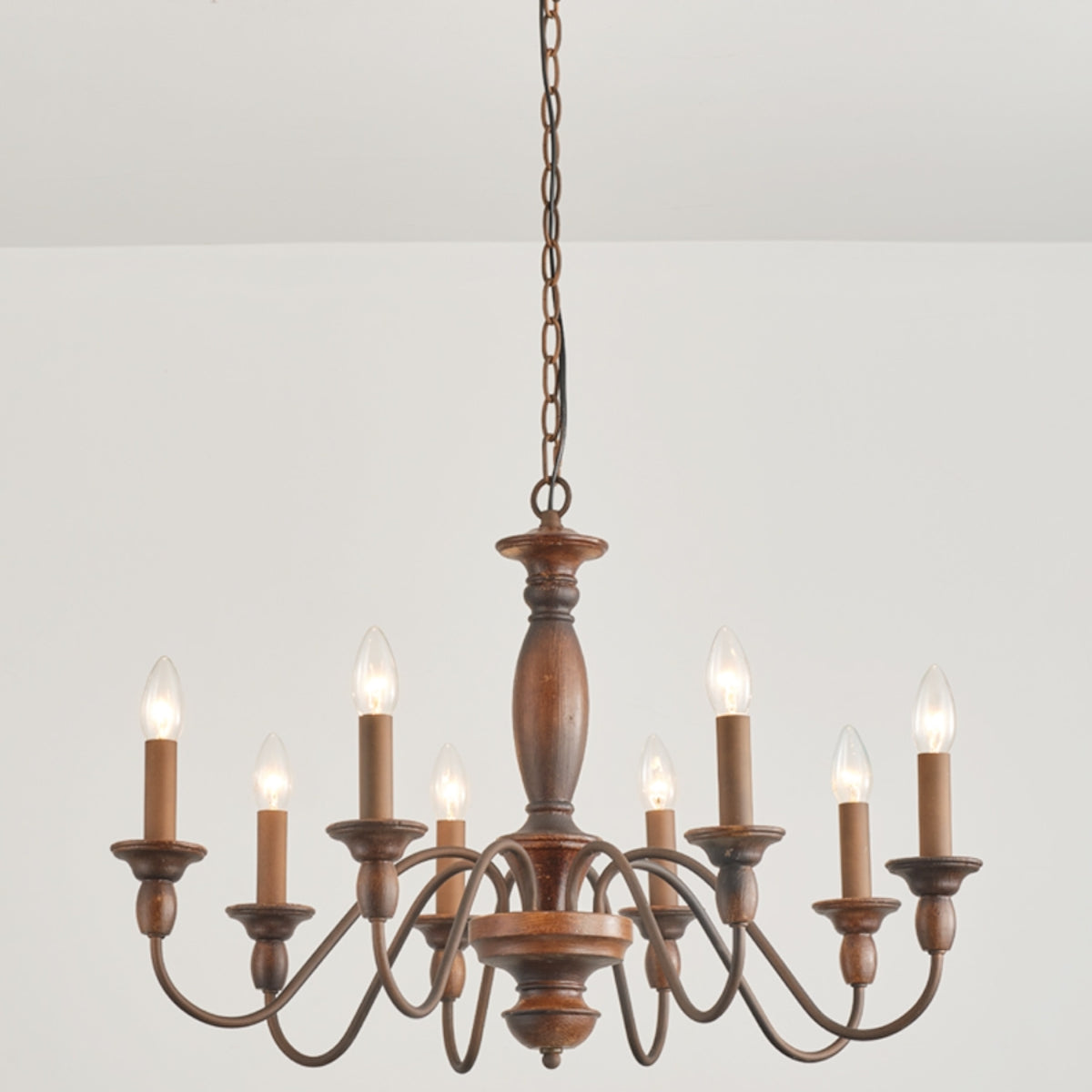 Freyza | Silva Industrial Design Wood Chandelier – Industrial Dining Room Living Room