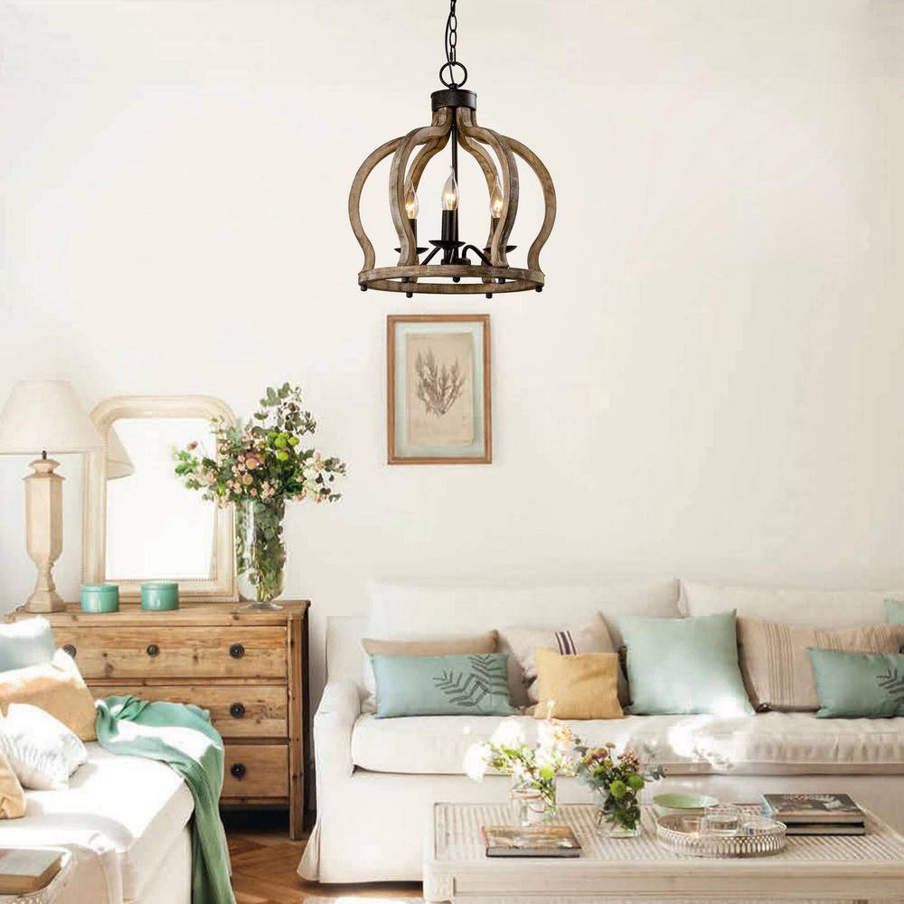 Freyza | Vivinir Vintage Industrial Wood Pendant Light – Industrial Kitchen Dining Room