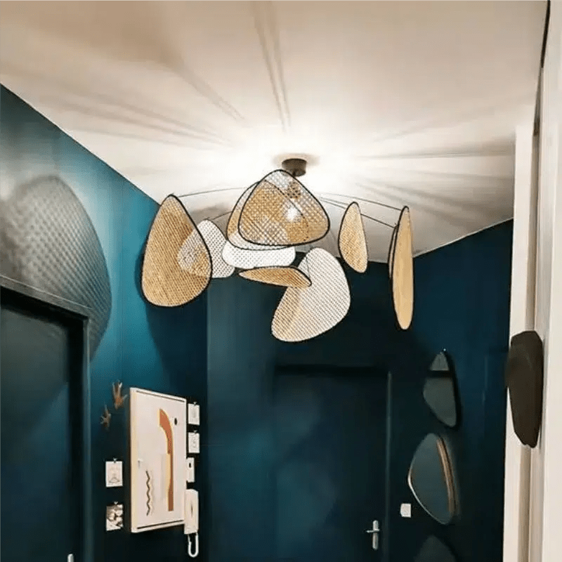 Freyza - Oaks Collection | Elegant Hand-Woven Rattan Pendant Lighting Fixture