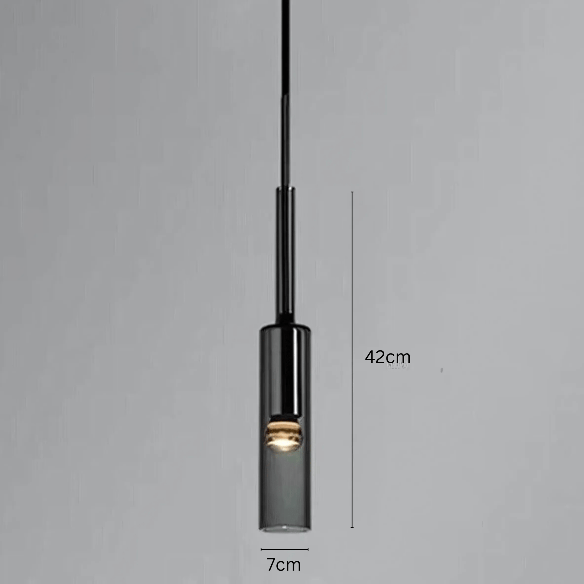 ObsidianGlow | Sleek Modern Smoked Glass Kitchen Pendant Light 0