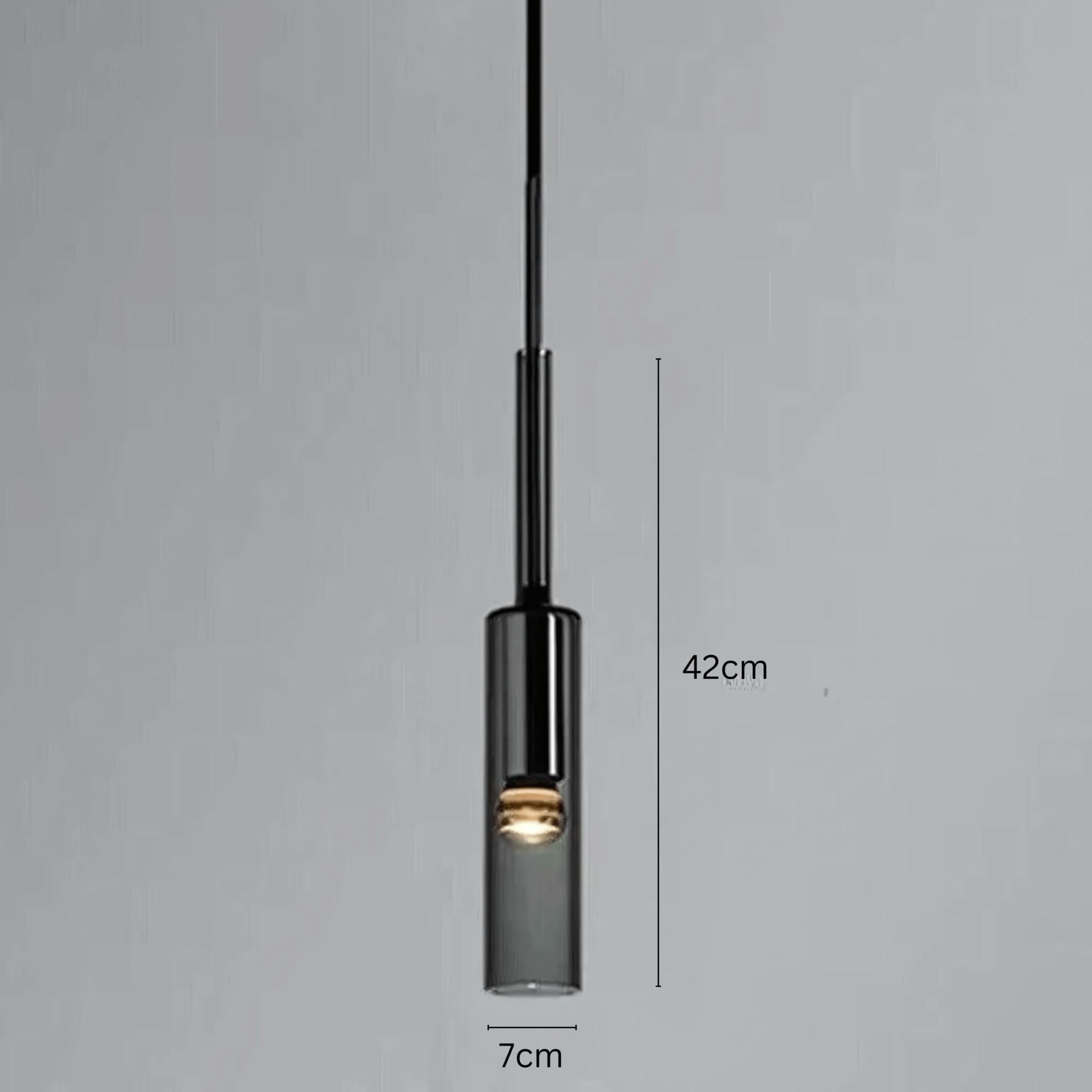 ObsidianGlow | Sleek Modern Smoked Glass Kitchen Pendant Light 0