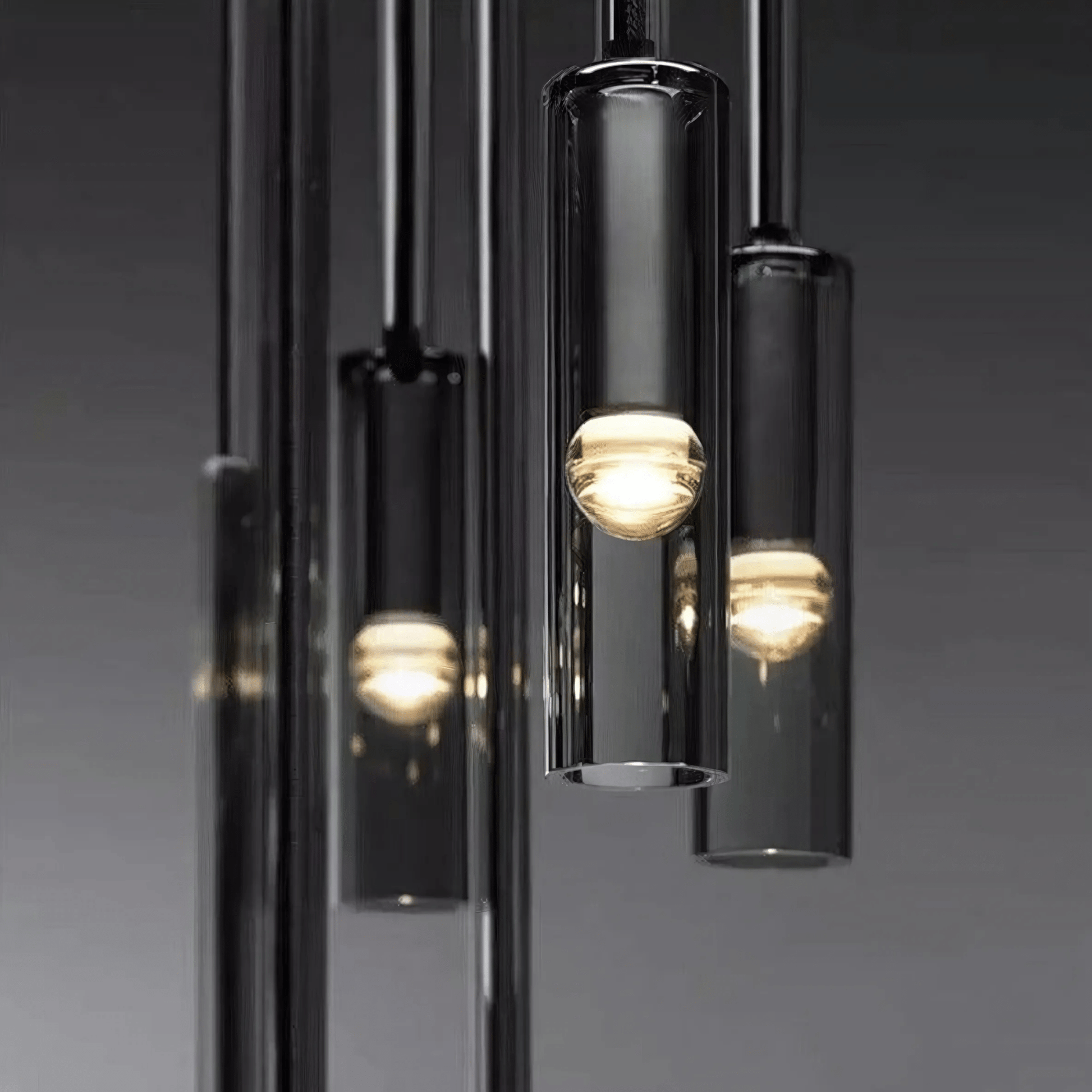 ObsidianGlow | Sleek Modern Smoked Glass Kitchen Pendant Light 1