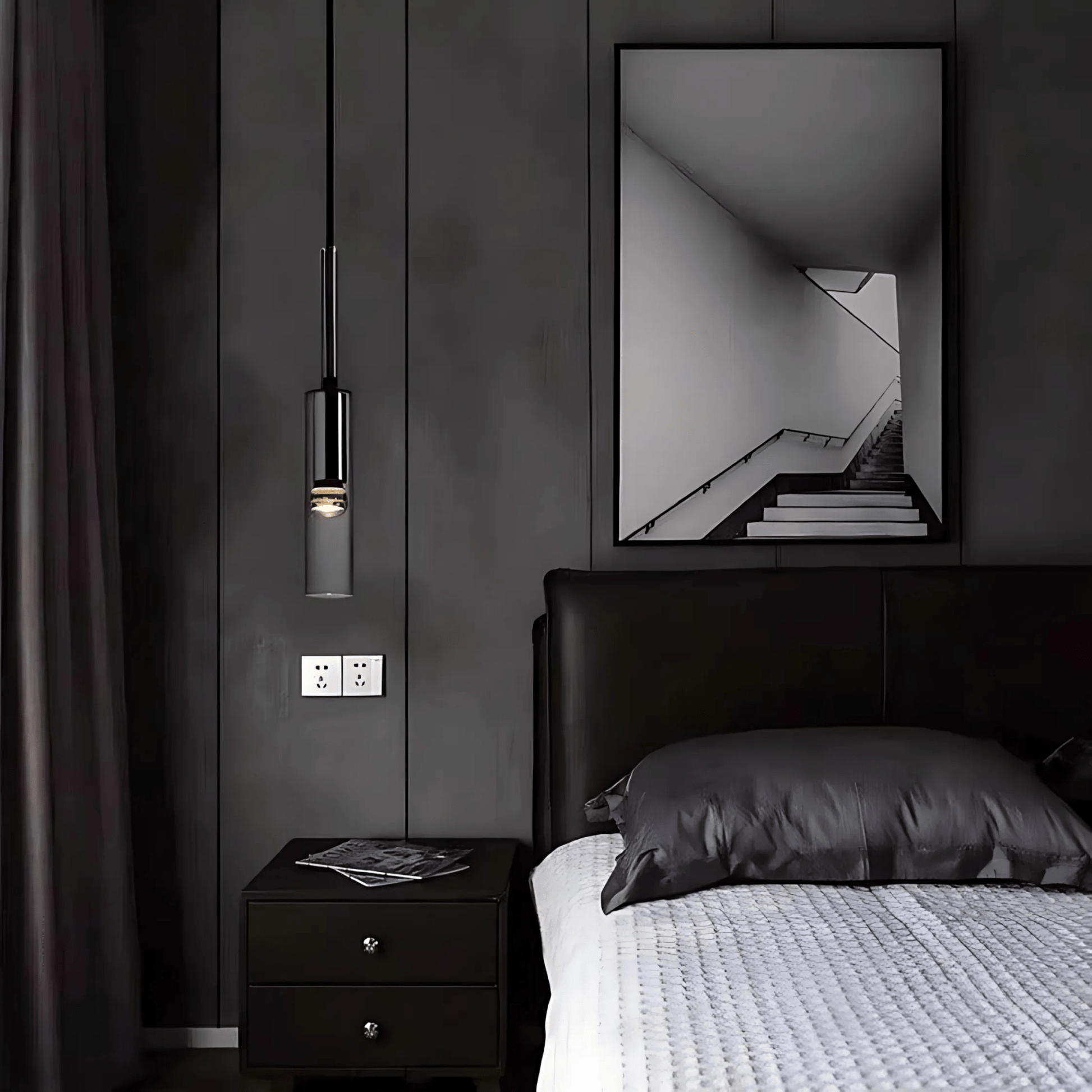 ObsidianGlow | Sleek Modern Smoked Glass Kitchen Pendant Light 2