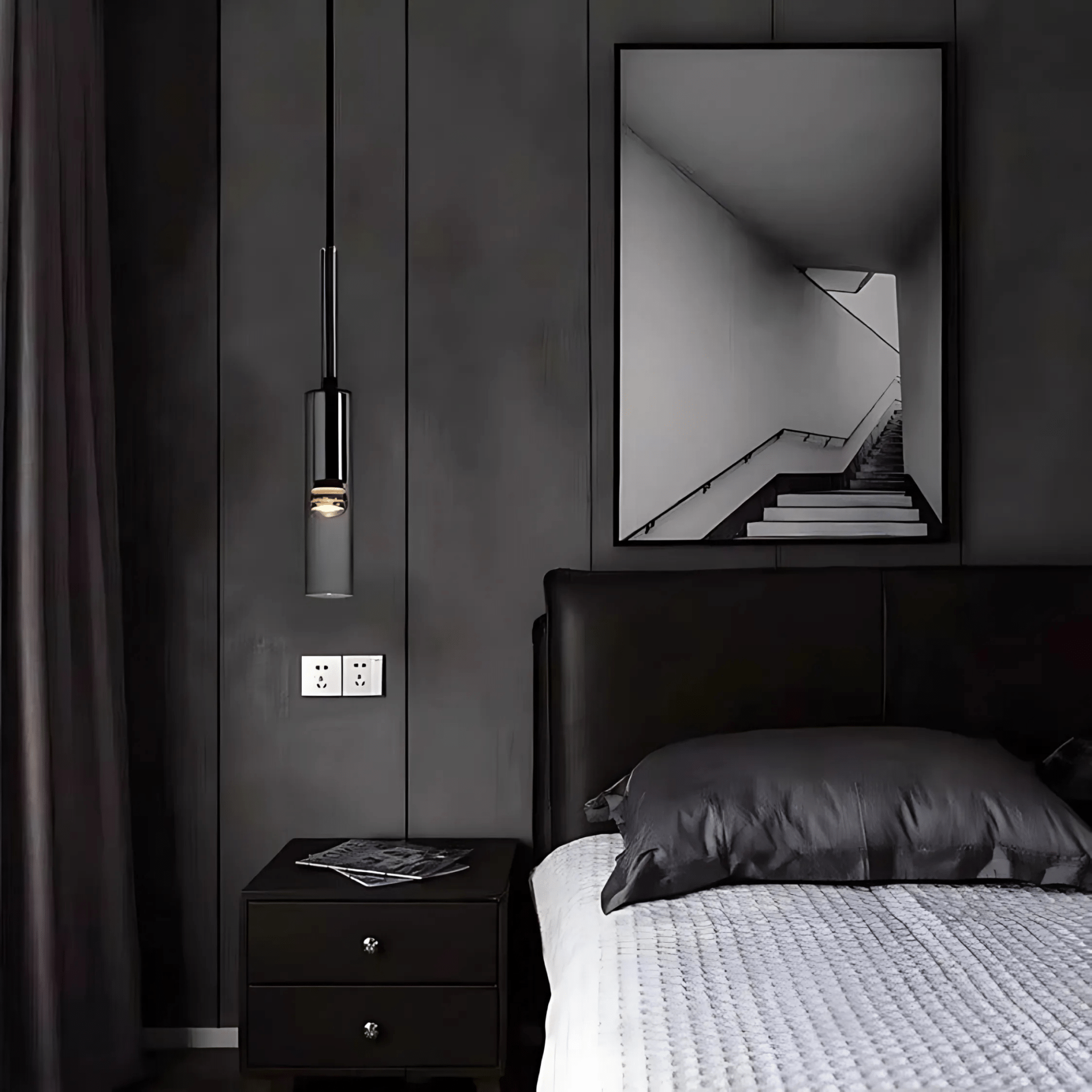 ObsidianGlow | Sleek Modern Smoked Glass Kitchen Pendant Light 2