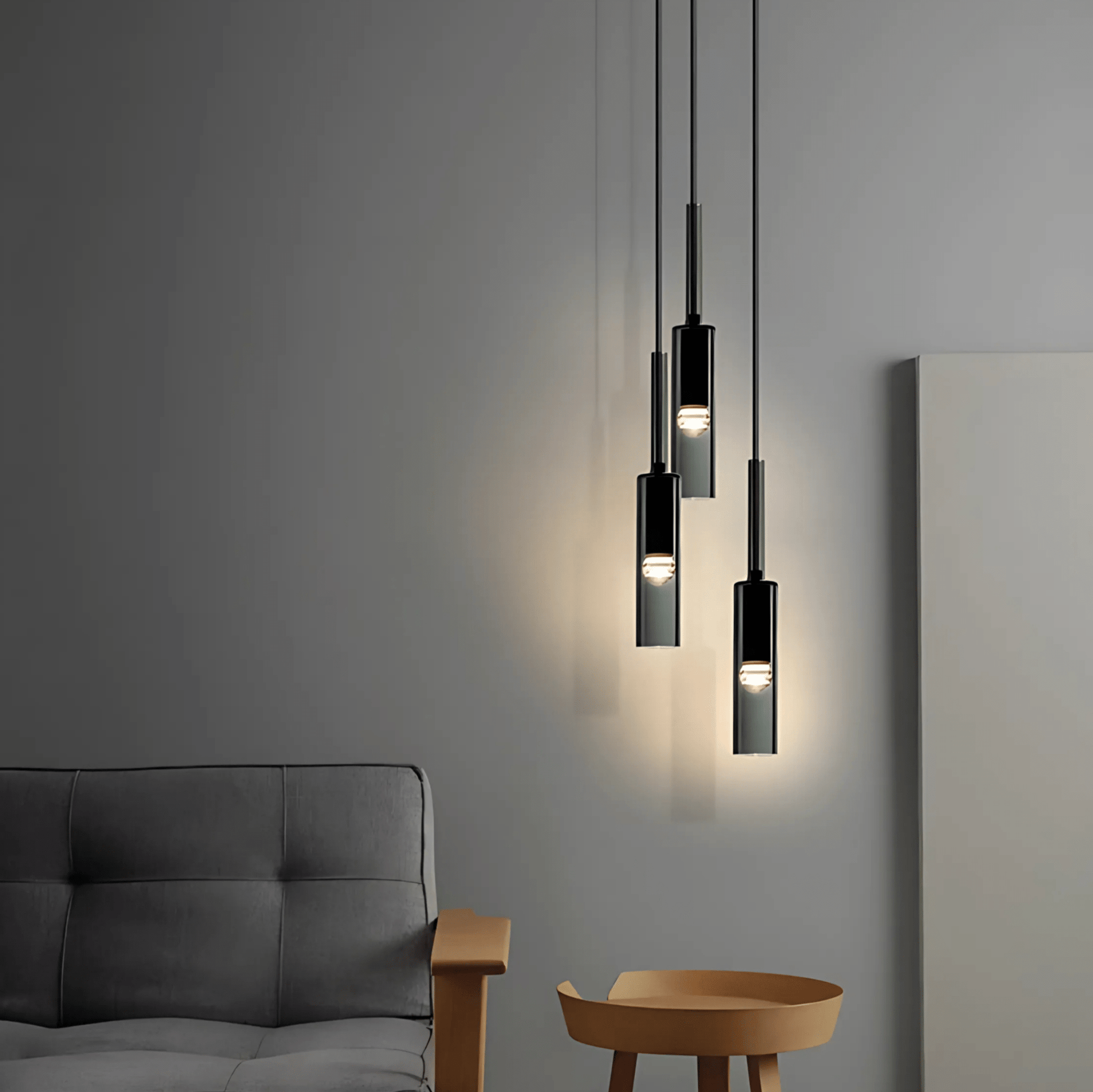 ObsidianGlow | Sleek Modern Smoked Glass Kitchen Pendant Light 3