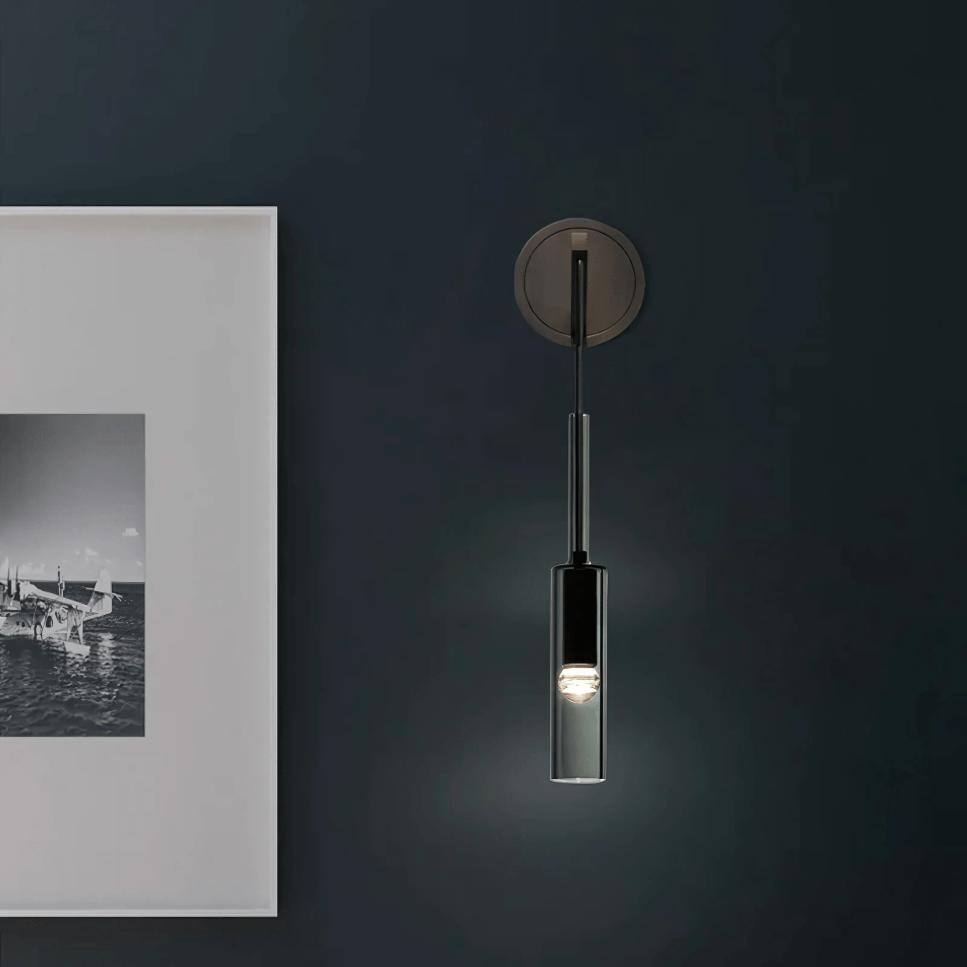 ObsidianGlow | Sleek Modern Smoked Glass Kitchen Pendant Light 5