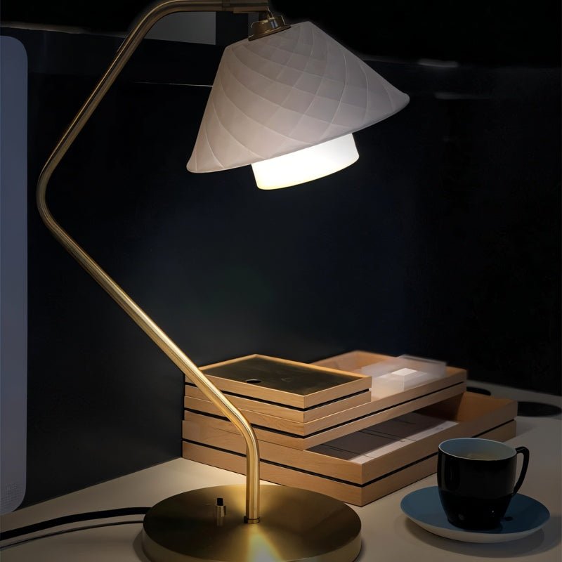 Ocris | Elegant Sculptural Copper and Ceramic Table Lamp 4
