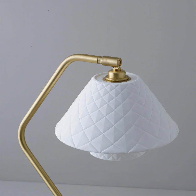 Ocris | Elegant Sculptural Copper and Ceramic Table Lamp 6