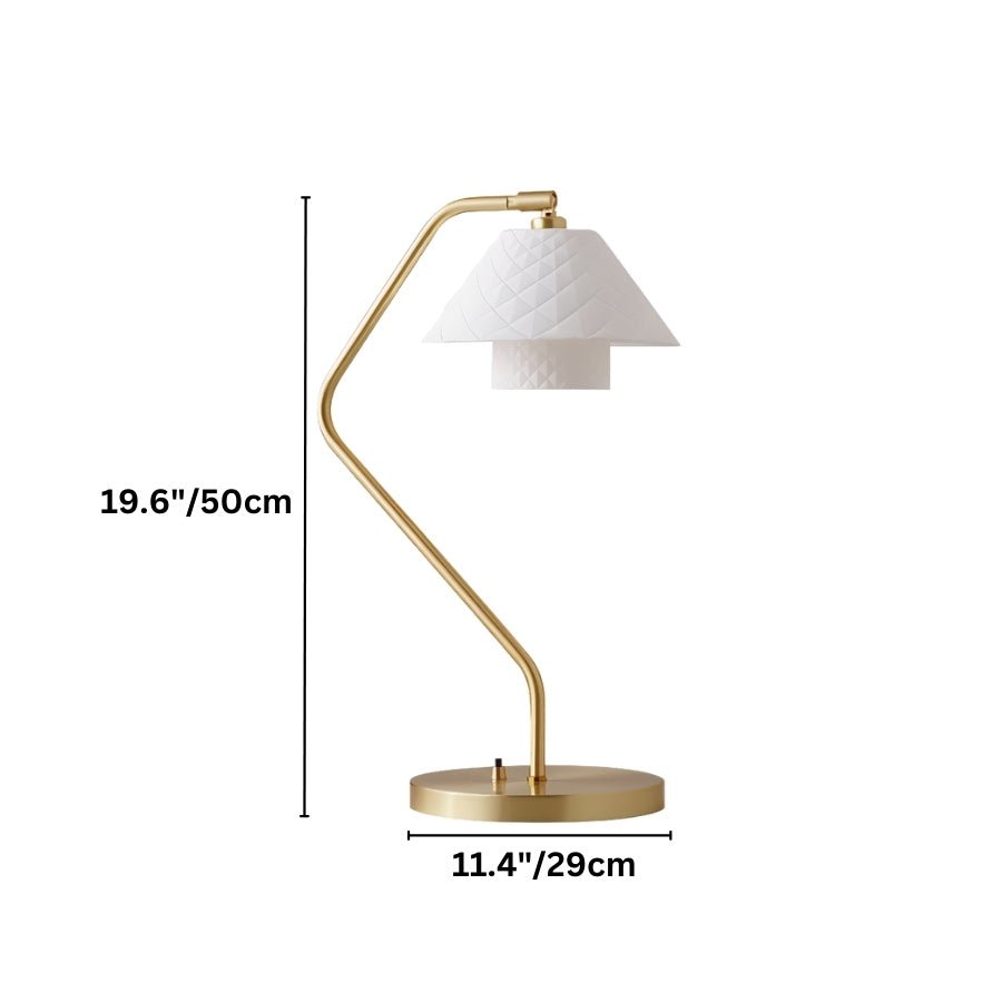 Ocris | Elegant Sculptural Copper and Ceramic Table Lamp 7