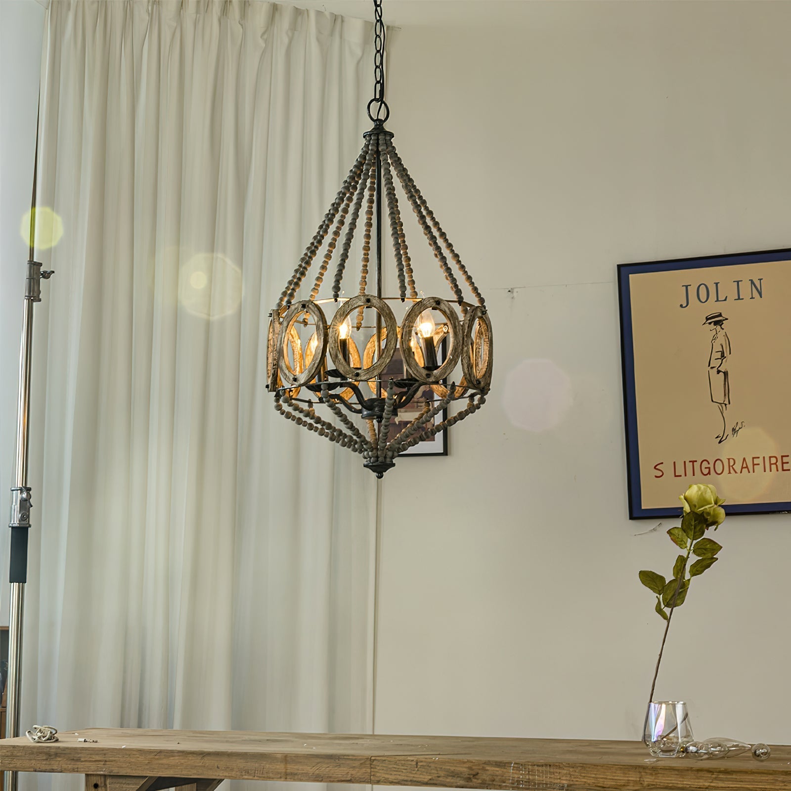 Freyza | Zasorila Vintage-Holzleuchte – Vintage-Esszimmer-Wohnzimmer