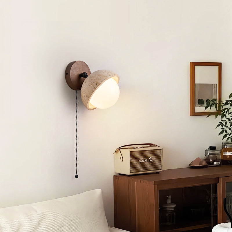 Freyza | Myrinir Wood Travertine Wood Wall Light – Bedroom Hallway
