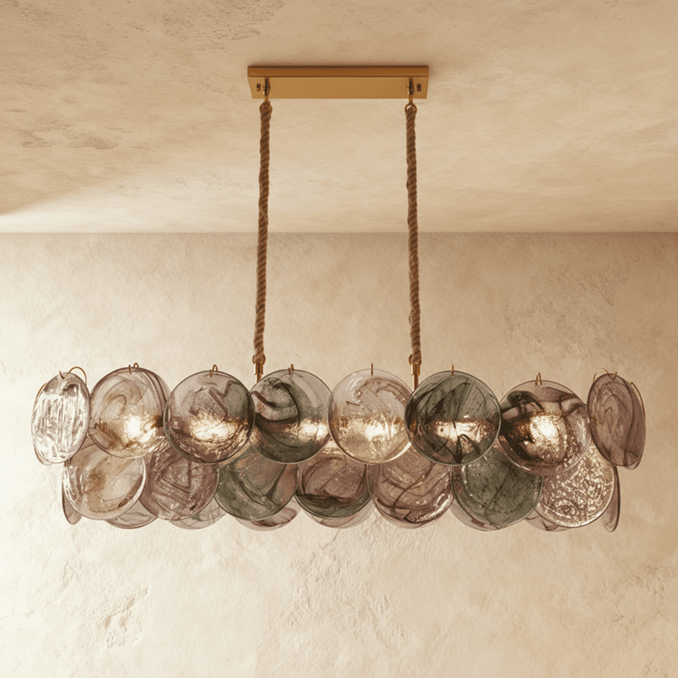 Freyza - Modern Cascading Glass Dining Room Chandelier Light