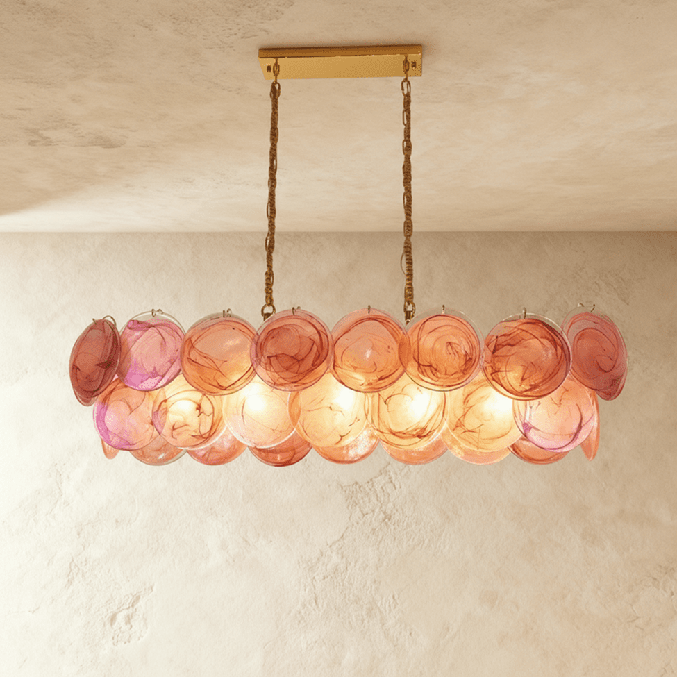 Freyza - Modern Cascading Glass Dining Room Chandelier Light