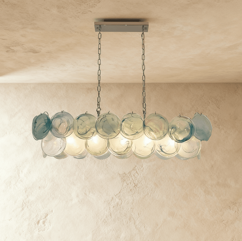 Freyza - Modern Cascading Glass Dining Room Chandelier Light
