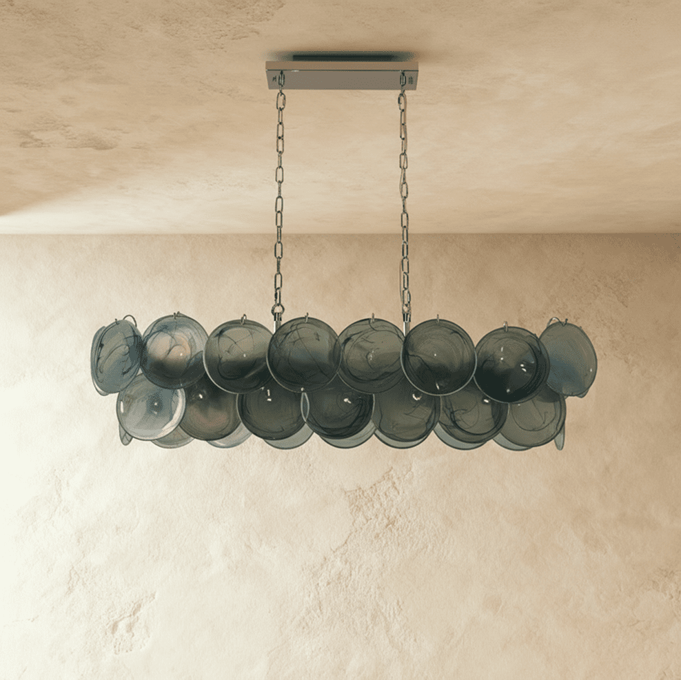 Freyza - Modern Cascading Glass Dining Room Chandelier Light