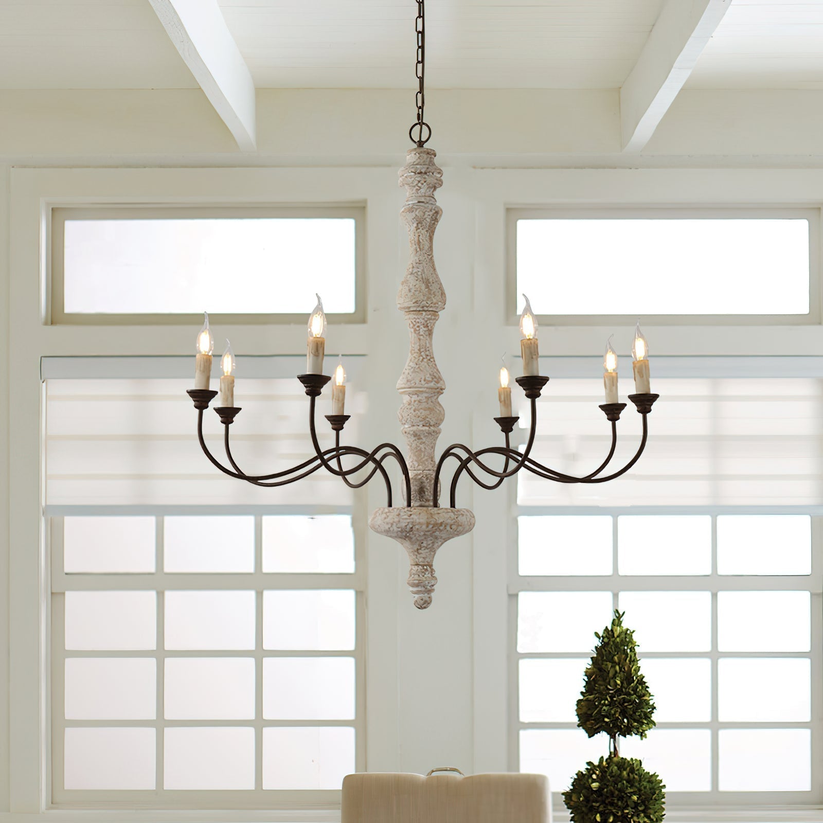 Freyza | Emirel Vintage 8-Light 8-Light Wood Chandelier – Vintage Dining Room Living Room