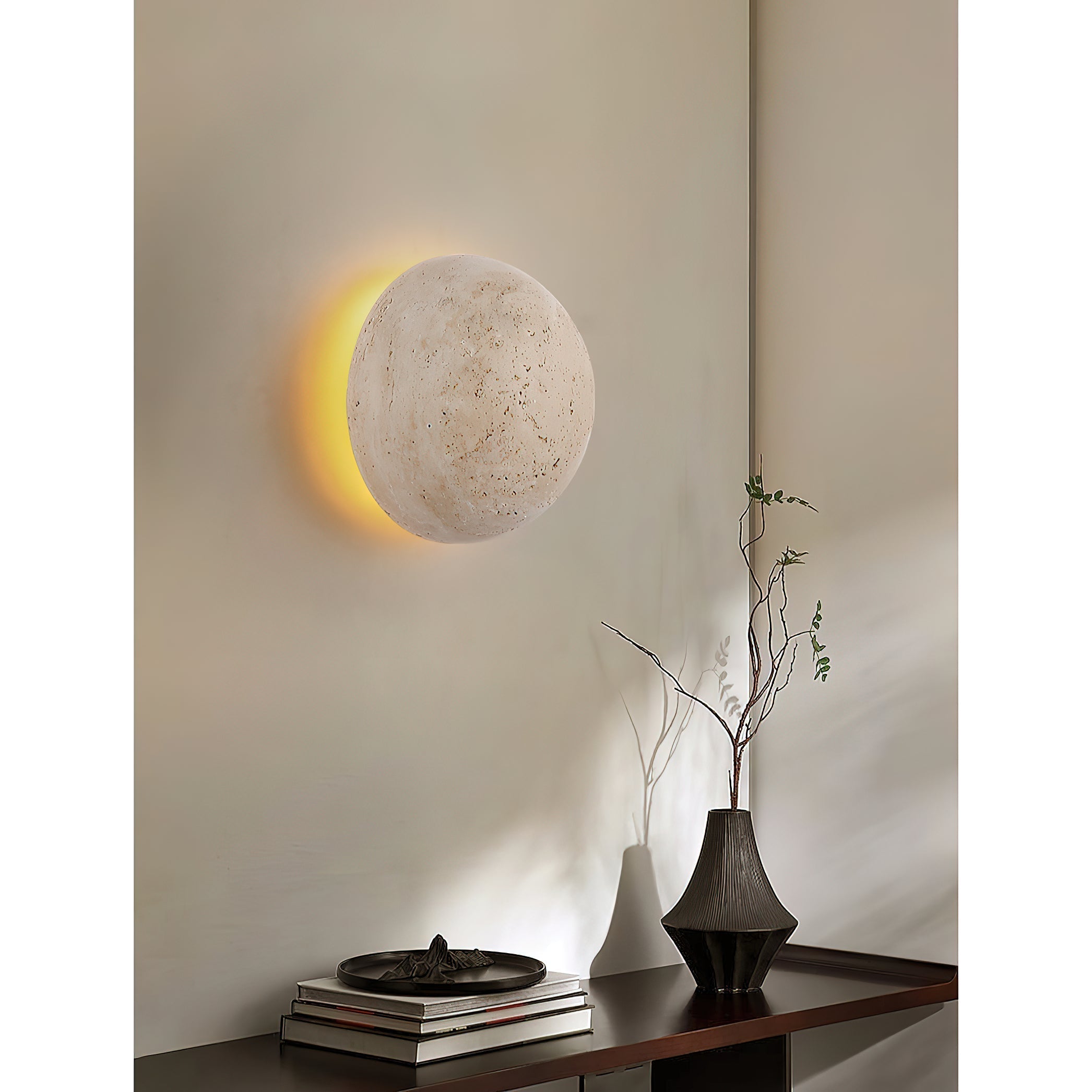 Freyza | Cinorisra Stone Travertine Wall Light – Bedroom Hallway