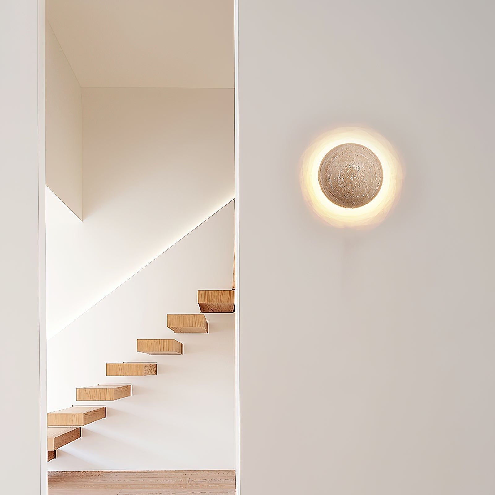 Freyza | Cinorisra Stone Travertine Wall Light – Bedroom Hallway