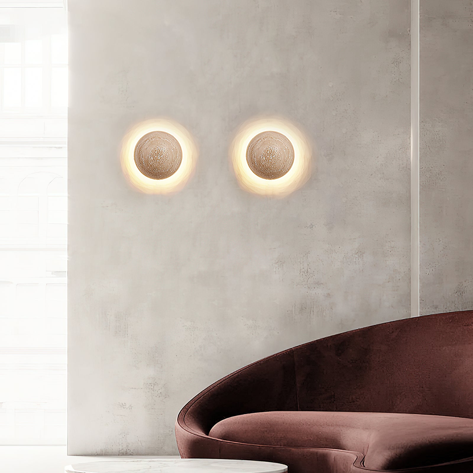 Freyza | Cinorisra Stone Travertine Wall Light – Bedroom Hallway