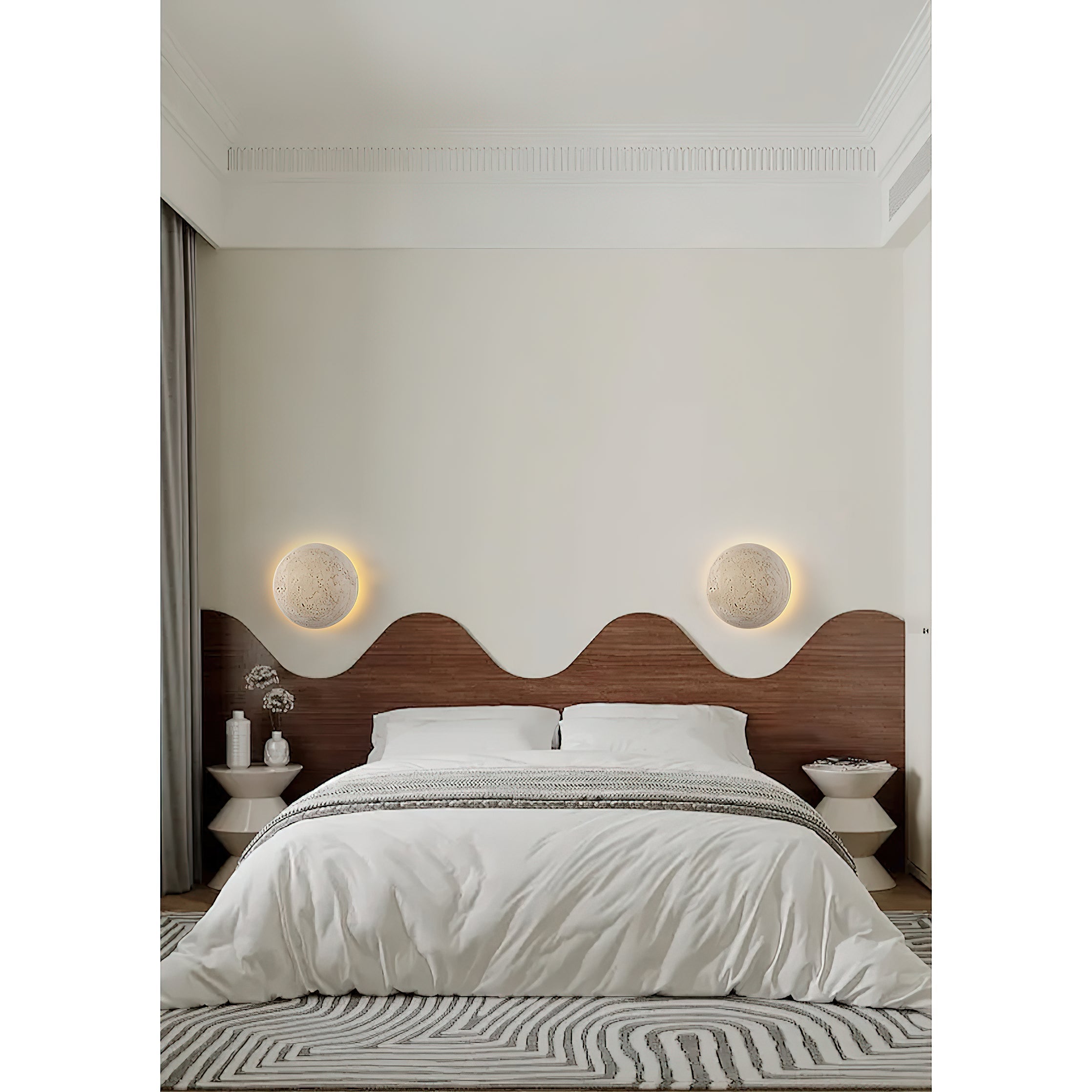 Freyza | Cinorisra Stone Travertine Wall Light – Bedroom Hallway