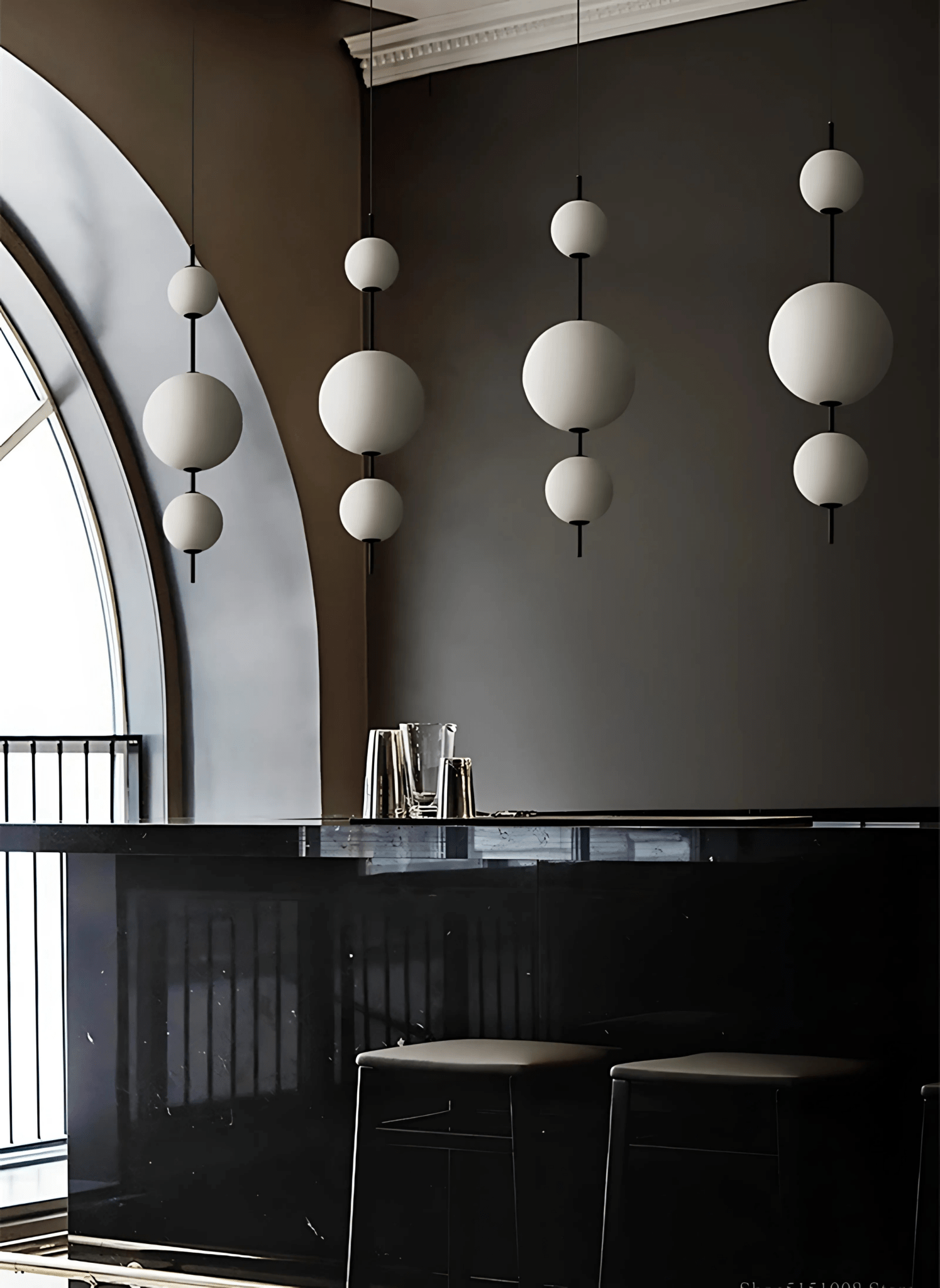 Freyza - OrbitalGlow | Modern Elegant Metal Glass Kitchen Pendant Lighting