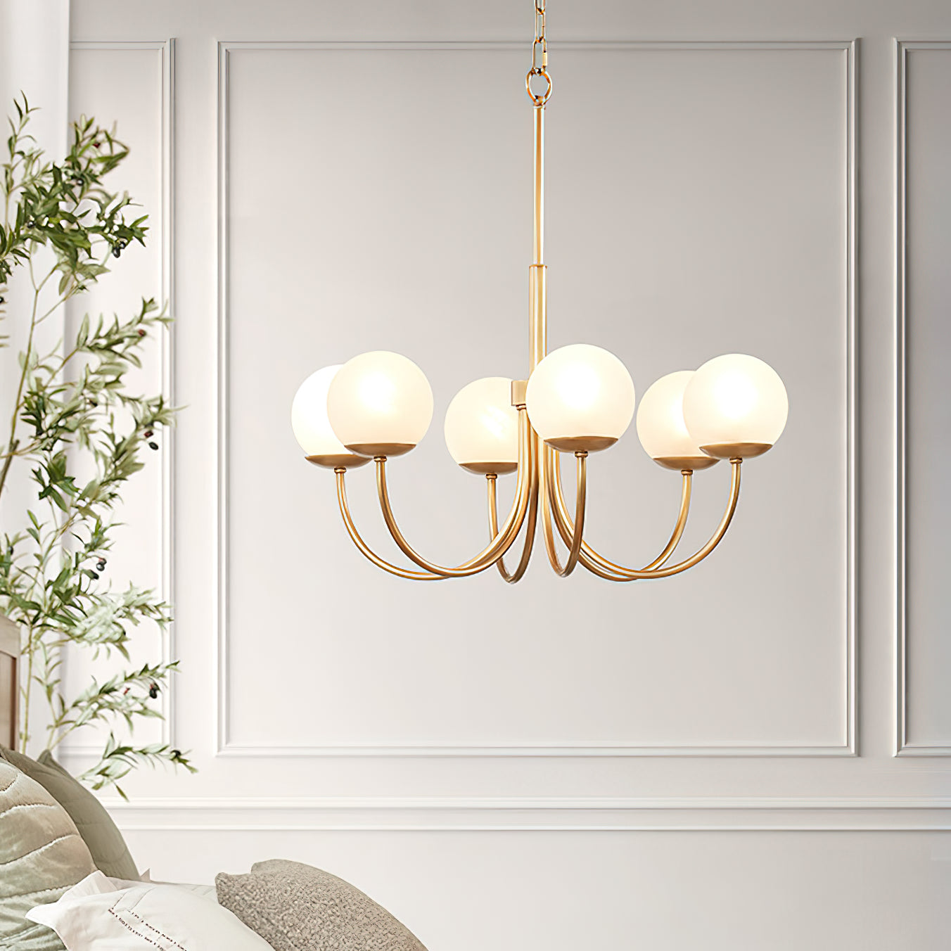 Freyza | Sysoraris Nordic Art Brass Glass Chandelier – Nordic Dining Room Living Room