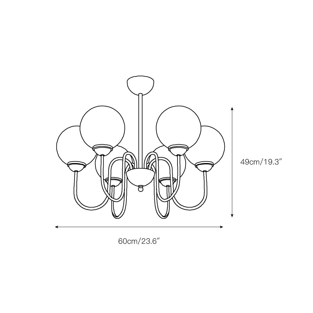 Freyza | Ildorel nordischer Kunst-Messing-Glas-Kronleuchter – nordisches Esszimmer-Wohnzimmer