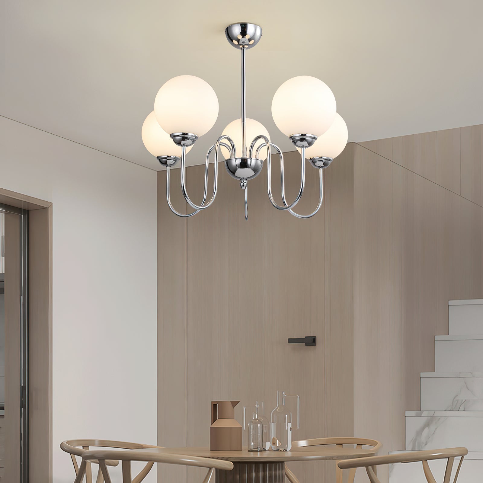 Freyza | Ildorel nordischer Kunst-Messing-Glas-Kronleuchter – nordisches Esszimmer-Wohnzimmer